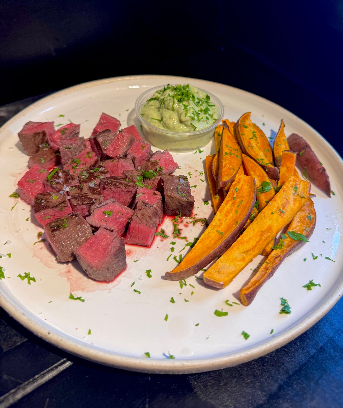 Steak and sweets