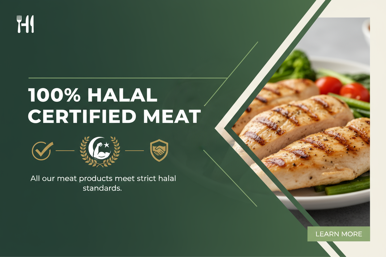 Halal Certified Meat Banner